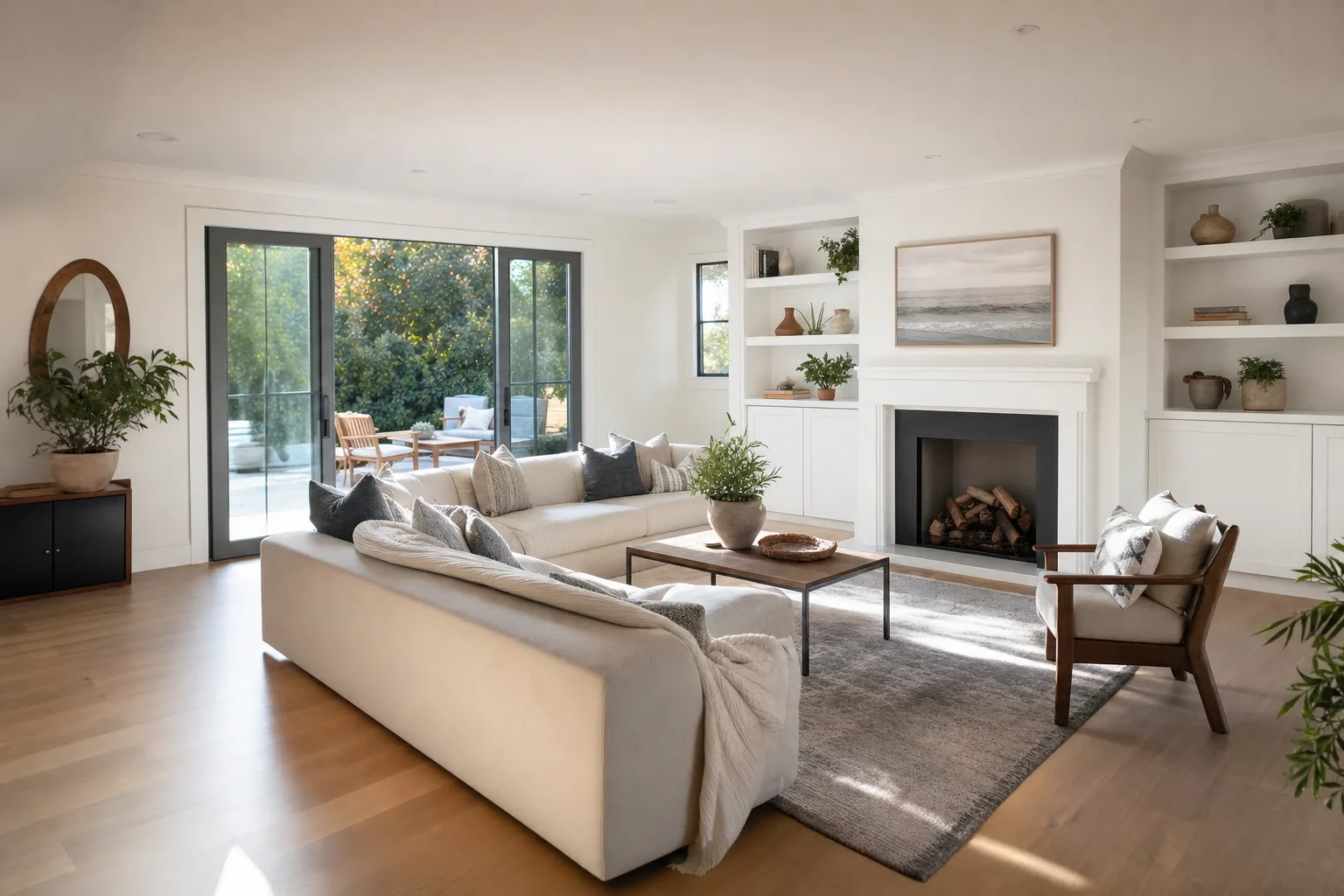A Los Angeles home fully restored after fire damage